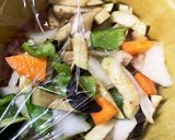 全てレンジ胸肉なす味噌甘酢味青椒肉絲風作り方14写真
