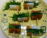 ちくわにきゅうりと大葉挟み＋ミニトマト作り方5写真