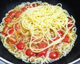 釜揚げしらすとミニトマトのあっさりパスタ作り方4写真
