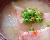 ベーコンと大根のお味噌汁作り方4写真