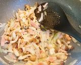 ほうれん草きのこベーコンのクリームパスタ作り方5写真