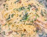 ほうれん草きのこベーコンのクリームパスタ作り方9写真