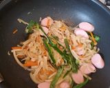 切り干し大根の煮物リメイク！やきそば！作り方4写真