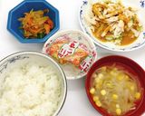 【病院】ハムと野菜コンソメスープ【給食】作り方7写真