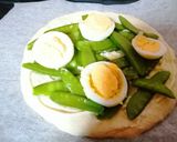 さやえんどうとゆで卵のピザ作り方3写真