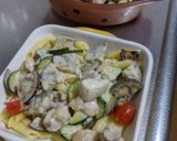 鶏と夏野菜のクリームペンネ作り方10写真