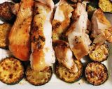 豪華✨ズッキーニと鶏モモ肉のポワレ✨作り方6写真