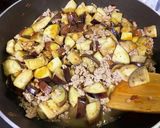 茄子と豚挽肉のどんぶりご飯♪作り方3写真