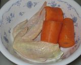 圧蒸しスープ鶏手羽人参作り方1写真