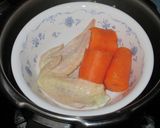 圧蒸しスープ鶏手羽人参作り方2写真