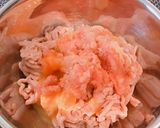 蓮根の明太&鶏ひき肉挟み揚げ作り方3写真