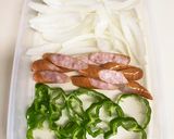 もちもち♡うどんナポリタン作り方1写真