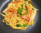 もちもち♡うどんナポリタン作り方4写真