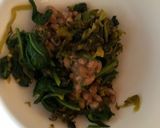納豆と高菜・ほうれん草のゴチャトースト作り方2写真