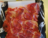 りんごの豚ロースしゃぶ用肉巻き作り方1写真