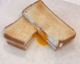 レンジで玉子、ホットハムたまごサンド作り方10写真