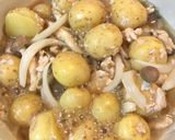 鶏胸ひき肉じゃが作り方3写真