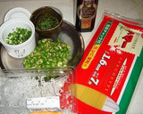 しらすとしし唐のしそ和えパスタ作り方1写真