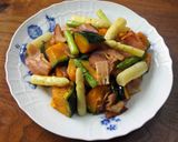 アスパラとかぼちゃの炒め物作り方6写真