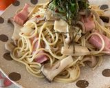 簡単！ベーコンときのこのバター醤油パスタ作り方15写真