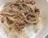 ご飯のお供に！豚ひき肉のネギそぼろ作り方5写真
