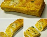 "彩りひかえめ" だし巻き玉子作り方6写真