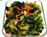 小松菜と茗荷のお浸し作り方3写真