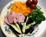 ハムと野菜のスパイス炒め クミンシード作り方1写真