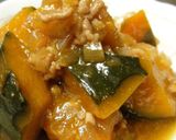 炒め玉ねぎ＆肉あんかけかぼちゃの煮物作り方6写真