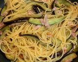 簡単♪ ナスとベーコンのオイルパスタ作り方6写真