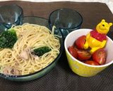 サバのペペロンチーノ風パスタ作り方7写真