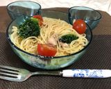 サバのペペロンチーノ風パスタ作り方8写真
