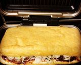 ホットサンドメーカーで栃尾揚げネギ挟み焼作り方4写真