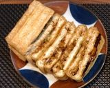 ホットサンドメーカーで栃尾揚げネギ挟み焼作り方6写真