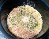 格安干し海老とあおさの磯風味炊き込みご飯作り方4写真