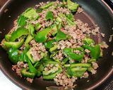 ひき肉とピーマンのガパオ風ライス作り方3写真