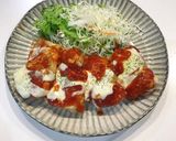 簡単♫チーズトマトソースのチキンステーキ作り方5写真