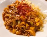 豚挽肉で作るピリ辛ジャージャー麺作り方6写真