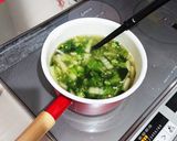 白菜・オクラ・韓国のりで中華風スープ♥️作り方3写真