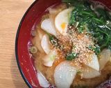 ターニップとほうれん草の具沢山お味噌汁作り方4写真