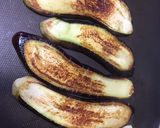 ナスの縦切り、あごだしつゆ作り方1写真