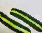 ズッキーニのグリル　生ハムをのせて作り方1写真