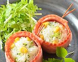 シャウベーコロンでサラダご飯をくるん♪作り方6写真