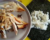 鶏肉たっぷりおにぎらず作り方2写真