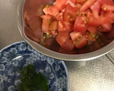 蒸し鶏とトマトの生姜タレ和え作り方5写真