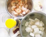 海老イカチリソースの卵餡丼作り方1写真