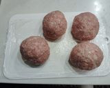 半熟玉子丸ごと入ったハンバーグ作り方5写真