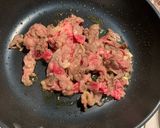 牛肉ほうれん草しめじパスタ作り方4写真