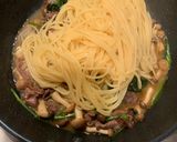 牛肉ほうれん草しめじパスタ作り方8写真