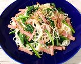ベーコンとルッコラの素麺チャンプルー作り方6写真